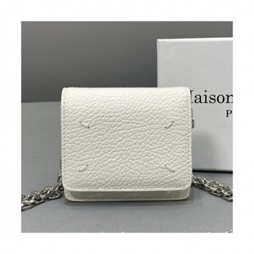 Maison Margiela 2020  Leather Mini Chain Shoulder Cross Bag,10cm - 메종 마르지엘라 2020 레더 미니 체인 숄더 크로스백,MMB0032,10cm,화이트
