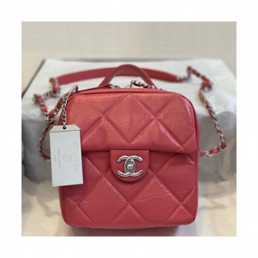 Chanel 2019 Leather Chain Tote Shoulder Cross Bag,17CM - 샤넬 2019 여성용 레더 체인 토트 숄더 크로스백,CHAB1398,17CM,핑크
