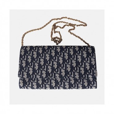Dior 2019 Oblique Chain Shoulder Cross Bag / Clutch Bag,21.5CM - 디올 2019 오블리크 체인 숄더 크로스백 / 클러치백 DIOB0489,21.5CM,블랙