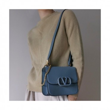 Valentino 2019 Leather Garavani Vsling Shoudler Cross Bag,18/22CM - 발렌티노 2019 레더 가라바니 브이슬링 숄더 크로스백,VTB0938,18/22CM,블루