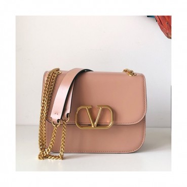 Valentino 2019 Leather Garavani Vsling Shoudler Cross Bag,21CM - 발렌티노 2019 레더 가라바니 브이슬링 숄더 크로스백,VTB0935,21CM,베이지핑크