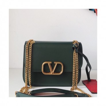 Valentino 2019 Leather Garavani Vsling Shoudler Cross Bag,21CM - 발렌티노 2019 레더 가라바니 브이슬링 숄더 크로스백,VTB0934,21CM,그린