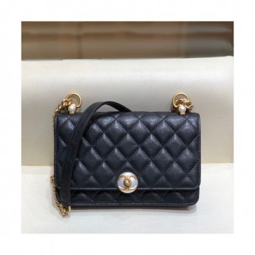 Chanel 2019 WOC Chain Cross Bag,19CM - 샤넬 2019 WOC 체인 크로스백,CHAB1382,19CM,블랙