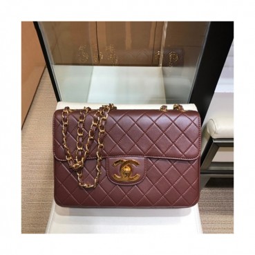 Chanel 2019 Leather Chain Shoulder Cross Bag,30CM - 샤넬 2019 여성용 레더 체인 숄더 크로스백,CHAB1373,30CM,레드