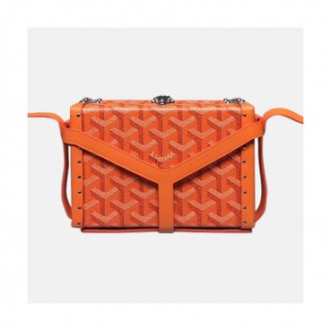 Goyard 2019 PVC & Leather Shoulder Cross Bag,17cm - 고야드 2019 PVC & 레더 여성용 숄더 크로스백,GYB0216,17cm,오렌지