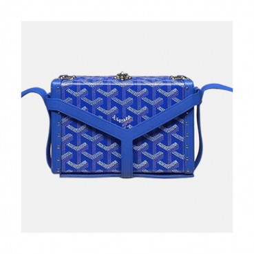 Goyard 2019 PVC & Leather Shoulder Cross Bag,17cm - 고야드 2019 PVC & 레더 여성용 숄더 크로스백,GYB0215,17cm,블루