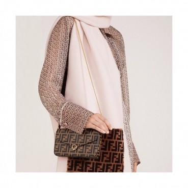 Fendi 2019 Leather Chain Shoudler Cross Bag,22CM - 펜디 2019 레더 체인 숄더 크로스백,FENB0500,22CM,브라운