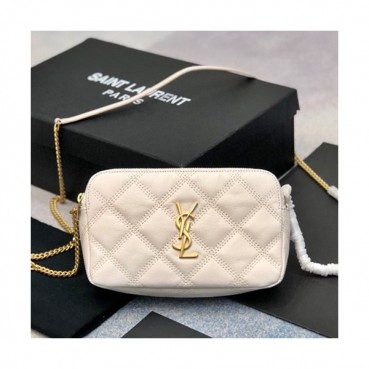 Saint Laurent 2019 Becky Chain Shoulder Cross Bag,19CM - 입생로랑 2019 비키 체인 숄더 크로스백,SLB0530, 19CM,화이트