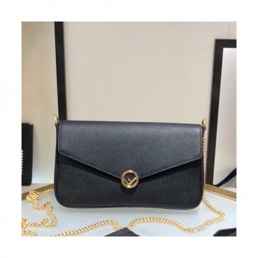 Fendi 2019 Leather Chain Shoudler Cross Bag,22CM - 펜디 2019 레더 체인 숄더 크로스백,FENB0499,22CM,블랙