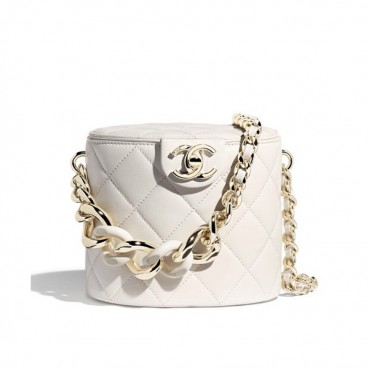 Chanel 2019 Leather Chain Shoulder Cross Bag,15CM - 샤넬 2019 여성용 레더 체인 숄더 크로스백,CHAB1354,15CM,화이트