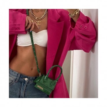 Jacquemus 2019 Leather Mini Tote Shoulder Cross Bag ,12cm - 자크뮈스 2019 레더 여성용 미니 토트 숄더 크로스백 JACB0025,12cm,그린