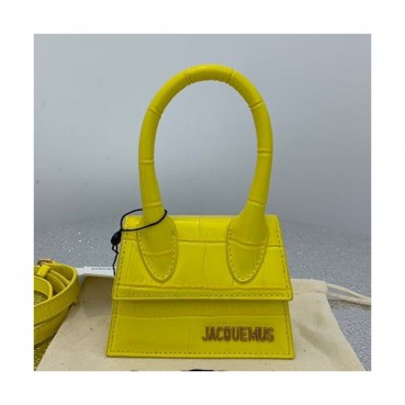 Jacquemus 2019 Leather Mini Tote Shoulder Cross Bag ,12cm - 자크뮈스 2019 레더 여성용 미니 토트 숄더 크로스백 JACB0023,12cm,옐로우