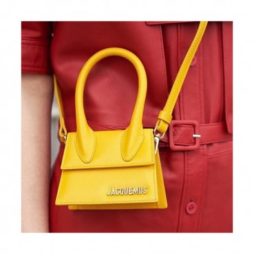 Jacquemus 2019 Leather Mini Tote Shoulder Cross Bag ,12cm - 자크뮈스 2019 레더 여성용 미니 토트 숄더 크로스백 JACB0021,12cm,옐로우