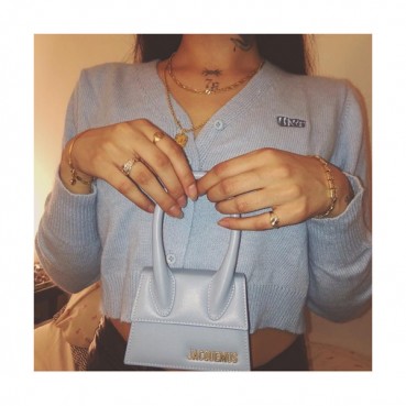 Jacquemus 2019 Leather Mini Tote Shoulder Cross Bag ,12cm - 자크뮈스 2019 레더 여성용 미니 토트 숄더 크로스백 JACB0020,12cm,스카이블루