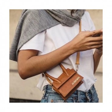 Jacquemus 2019 Leather Mini Tote Shoulder Cross Bag ,12cm - 자크뮈스 2019 레더 여성용 미니 토트 숄더 크로스백 JACB0019,12cm,브라운