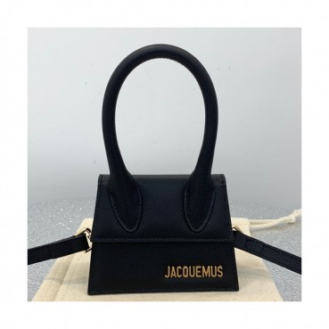 Jacquemus 2019 Leather Mini Tote Shoulder Cross Bag ,12cm - 자크뮈스 2019 레더 여성용 미니 토트 숄더 크로스백 JACB0013,12cm,블랙