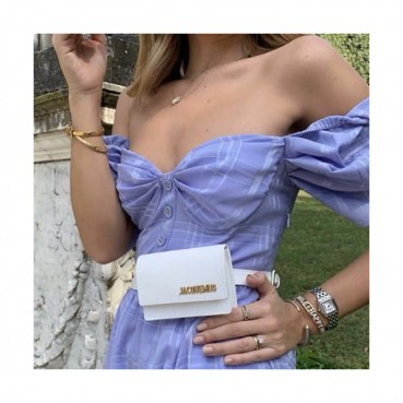 Jacquemus 2019 Leather Mini Hip Sack / Shoulder Cross Bag ,11.5cm - 자크뮈스 2019 레더 여성용 미니 힙색 / 숄더 크로스백 JACB0008,11.5cm,화이트