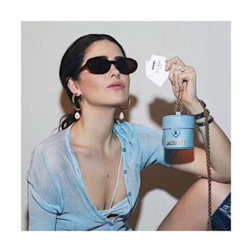 Jacquemus 2019 Leather Mini Chain Shoulder Cross Bag ,10cm - 자크뮈스 2019 레더 여성용 미니 체인 숄더 크로스백 JACB0004,10cm,스카이블루