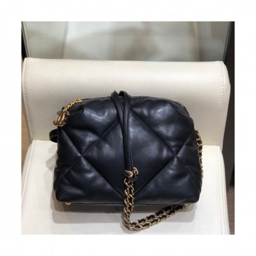 Chanel 2019 Leather Chain Cross Bag,21CM - 샤넬 2019 레더 체인 크로스백,CHAB1274,21CM,블랙