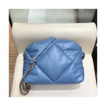 Chanel 2019 Leather Chain Cross Bag,21CM - 샤넬 2019 레더 체인 크로스백,CHAB1273,21CM,블루