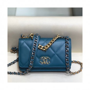 Chanel 2019 WOC Chain Cross Bag,19CM - 샤넬 2019 WOC 체인 크로스백,CHAB1272,19CM,블루