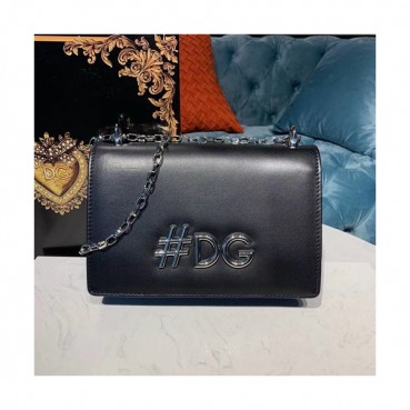 Dolce&Gabbana 2019 Leather Shoulder Cross Bag ,26CM - 돌체 앤 가바나 2019 레더 여성용 숄더 크로스백 DGB0232,26cm,블랙