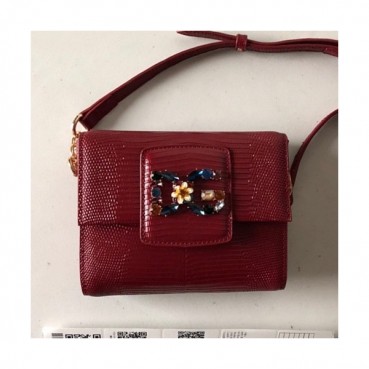 Dolce&Gabbana 2019 Leather Shoulder Cross Bag ,17CM - 돌체 앤 가바나 2019 레더 여성용 숄더 크로스백 DGB00101,17cm,레드