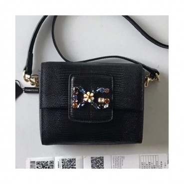 Dolce&Gabbana 2019 Leather Shoulder Cross Bag ,17CM - 돌체 앤 가바나 2019 레더 여성용 숄더 크로스백 DGB00102,17cm,블랙