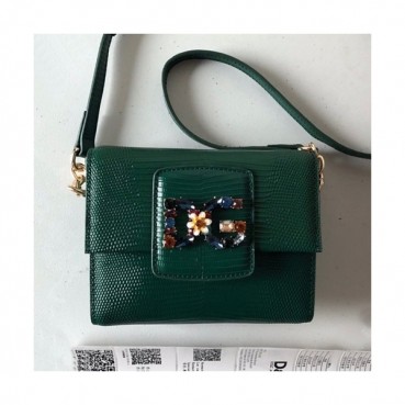 Dolce&Gabbana 2019 Leather Shoulder Cross Bag ,17CM - 돌체 앤 가바나 2019 레더 여성용 숄더 크로스백 DGB00100,17cm,그린