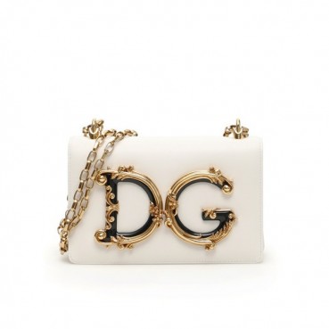 Dolce&Gabbana 2019 Leather Chain Cross Bag ,21CM - 돌체 앤 가바나 2019 레더 여성용 체인 크로스백 DGB0076,21cm,화이트