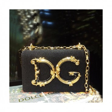 Dolce&Gabbana 2019 Chain Cross Bag ,21CM - 돌체 앤 가바나 2019 여성용 체인 크로스백 DGB0077,21cm,블랙