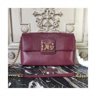 Dolce&Gabbana 2019 Leather Cross Bag ,25CM - 돌체 앤 가바나 2019 레더 여성용 크로스백 DGB0055,25cm,와인