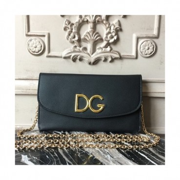 Dolce&Gabbana 2019 Leather Clutch Bag / Cross Bag ,22CM - 돌체 앤 가바나 2019 레더 여성용 클러치백 / 크로스백 DGB0053,22cm,블랙