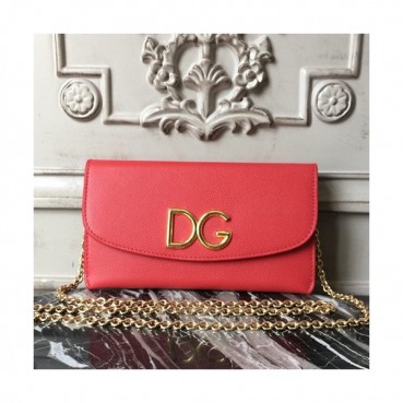Dolce&Gabbana 2019 Leather Clutch Bag / Cross Bag ,22CM - 돌체 앤 가바나 2019 레더 여성용 클러치백 / 크로스백 DGB0052,22cm,레드
