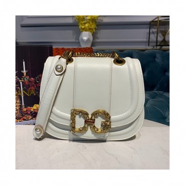 Dolce&Gabbana 2019 Leather Shoulder Cross Bag ,22.5CM - 돌체 앤 가바나 2019 레더 여성용 숄더 크로스백 DGB0030,22.5cm,화이트