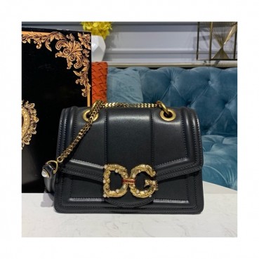 Dolce&Gabbana 2019 Leather Shoulder Cross Bag ,23CM - 돌체 앤 가바나 2019 레더 여성용 숄더 크로스백 DGB0024 ,23cm,블랙