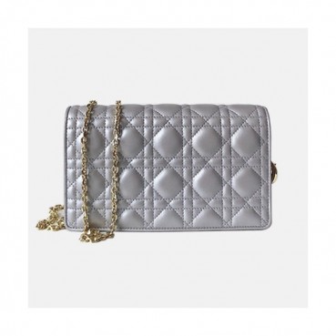 Dior 2019 Chain Shoulder Cross Bag,22CM - 디올 2019 여성용 체인 숄더 크로스백  DIOB0420,22CM,실버