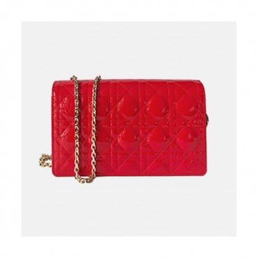 Dior 2019 Chain Shoulder Cross Bag,22CM - 디올 2019 여성용 체인 숄더 크로스백  DIOB0417,22CM,레드