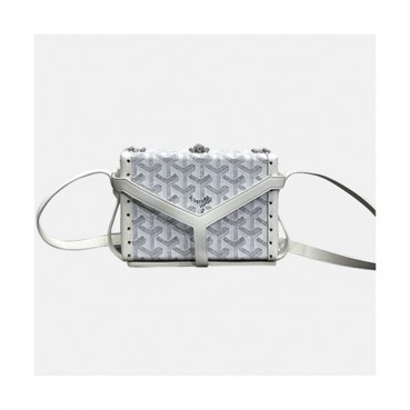Goyard 2019 PVC & Leather Shoulder Cross Bag,16.5cm - 고야드 2019 PVC & 레더 여성용 숄더 크로스백,GYB0189,16.5cm,화이트