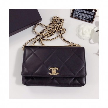 Chanel 2019 WOC Chain Cross Bag,19CM - 샤넬 2019 WOC 체인 크로스백,CHAB1085,19CM,블랙