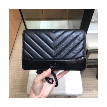 Chanel 2019 WOC Chain Cross Bag,19CM - 샤넬 2019 WOC 체인 크로스백,CHAB1167,19CM,블랙