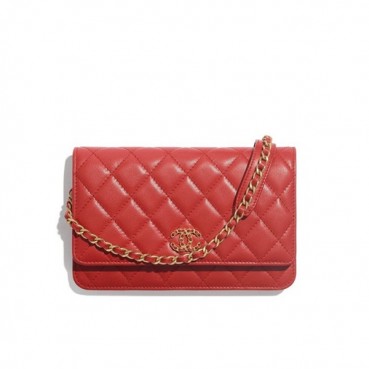 Chanel 2019 WOC Chain Cross Bag,19CM - 샤넬 2019 WOC 체인 크로스백,CHAB1165,19CM,레드