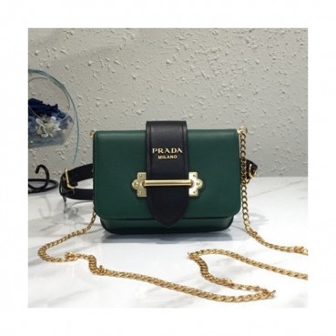 Prada 2019 Cahier Leather Hip Sack / Clutch Bag / Shoulder Cross Bag,18cm - 프라다 2019 카이에 여성용 레더 힙색 / 클러치백 / 숄더 크로스백 ,1BL004