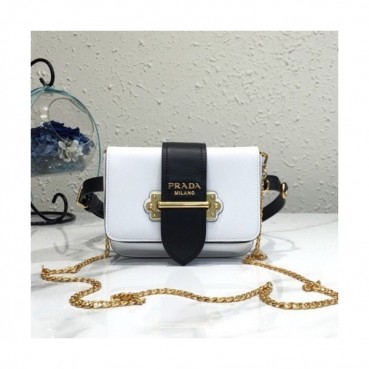 Prada 2019 Cahier Leather Hip Sack / Clutch Bag / Shoulder Cross Bag,18cm - 프라다 2019 카이에 여성용 레더 힙색 / 클러치백 / 숄더 크로스백 ,1BL004