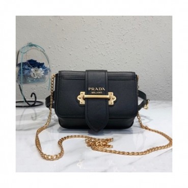 Prada 2019 Cahier Leather Hip Sack / Clutch Bag / Shoulder Cross Bag,18cm - 프라다 2019 카이에 여성용 레더 힙색 / 클러치백 / 숄더 크로스백 ,1BL004