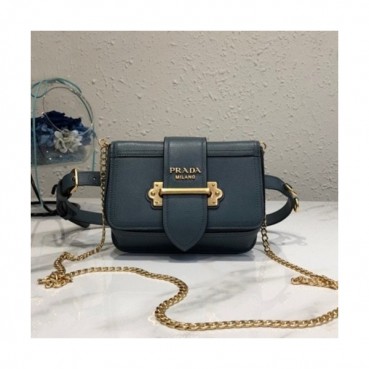Prada 2019 Cahier Leather Hip Sack / Clutch Bag / Shoulder Cross Bag,18cm - 프라다 2019 카이에 여성용 레더 힙색 / 클러치백 / 숄더 크로스백 ,1BL004