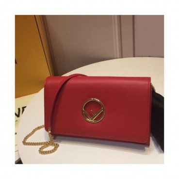 Fendi 2019 Mini Chain Shoulder Cross Bag ,22.5CM - 펜디 2019 미니 체인 숄더 크로스백 FENB0458,22.5CM,레드