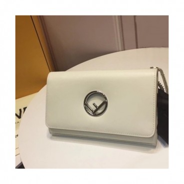 Fendi 2019 Mini Chain Shoulder Cross Bag ,22.5CM - 펜디 2019 미니 체인 숄더 크로스백 FENB0455,22.5CM,화이트