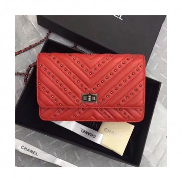 Chanel 2019 WOC Chain Cross Bag,19CM - 샤넬 2019 WOC 체인 크로스백,CHAB1146,19CM,레드