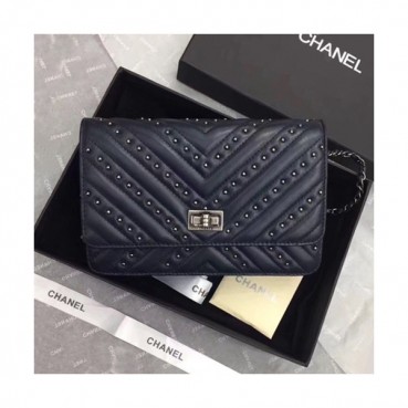 Chanel 2019 WOC Chain Cross Bag,19CM - 샤넬 2019 WOC 체인 크로스백,CHAB1145,19CM,네이비